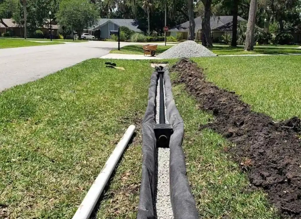 Water drainage pipe installation