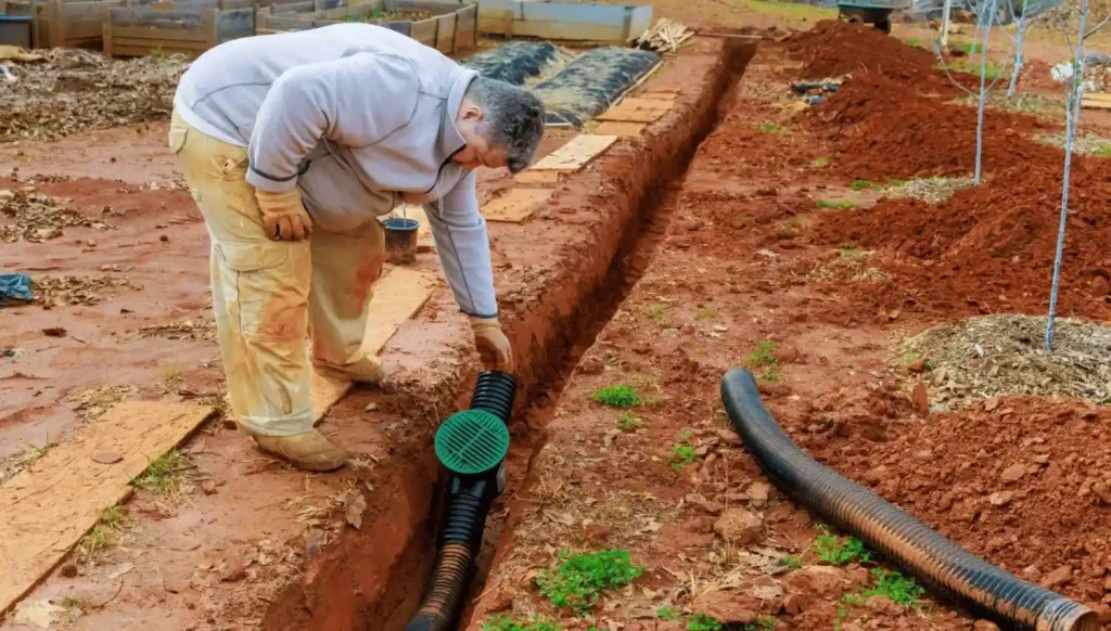 Construction of site drainage