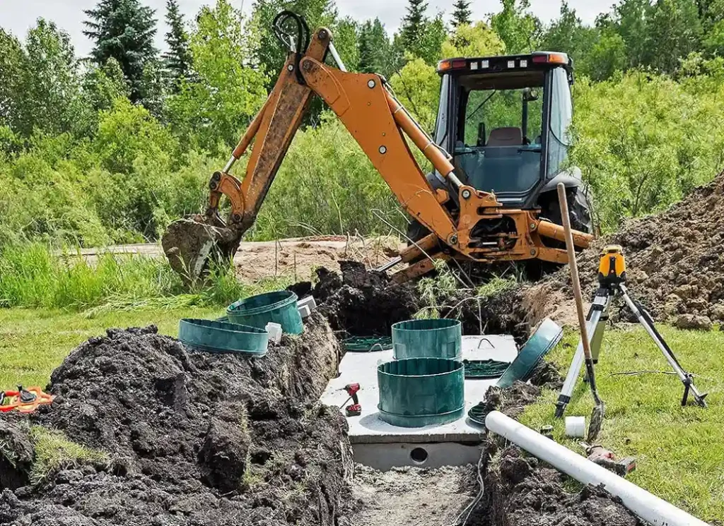 Residential septic trenches